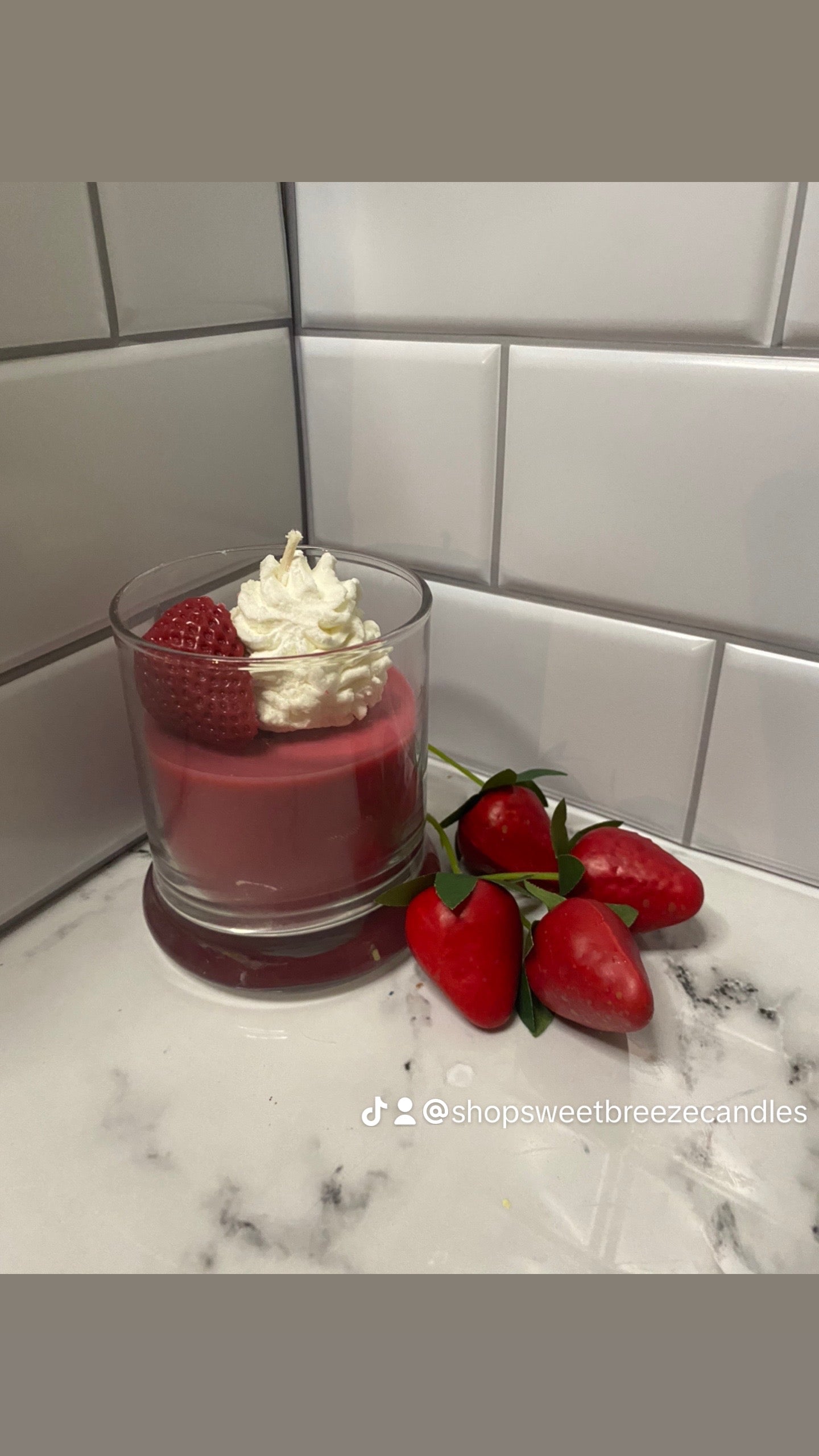 Strawberry candle