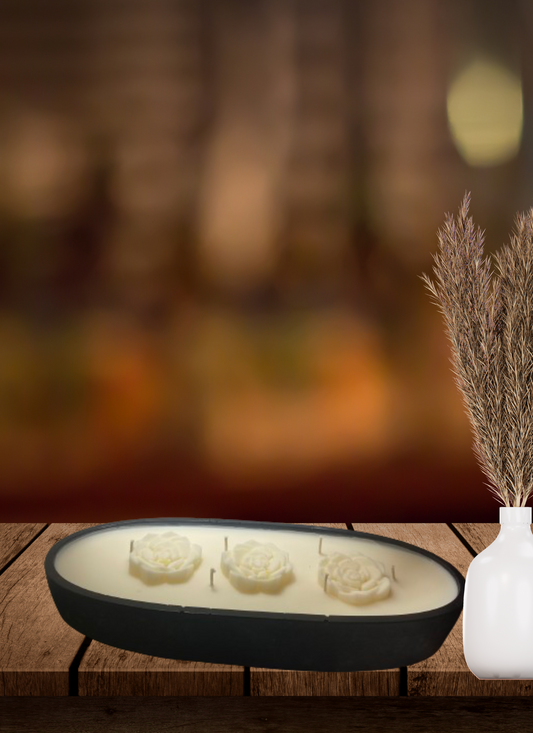 Cement Dough Bowl Candle